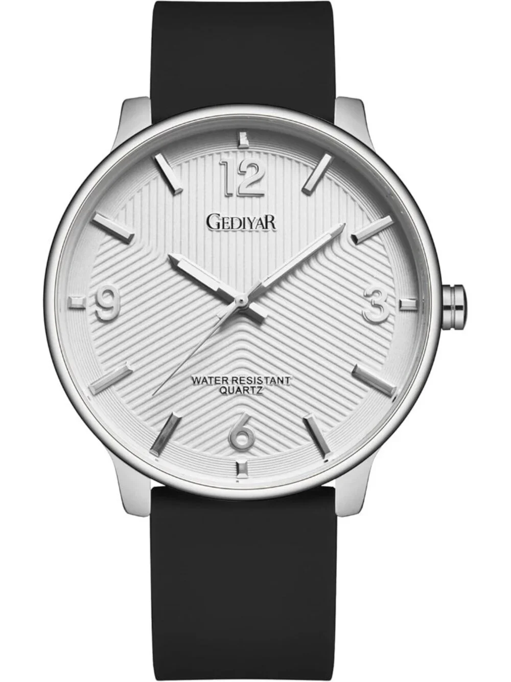Mens Black And Silver Analog Simple Ultra Thin Waterproof Minimalist Wrist Watch